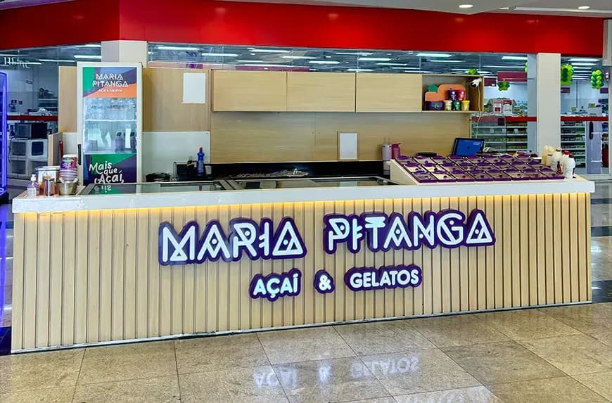 Logotipo/Fachada da loja Maria Pitanga